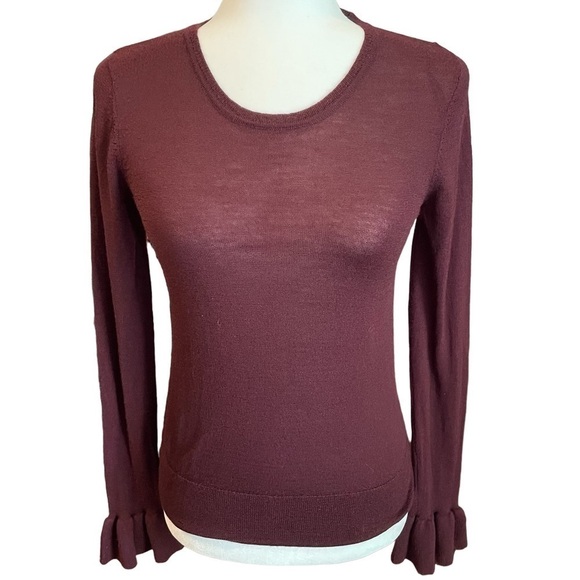NANETTE Lepore 100% Extra Fine Merino Wool Women’s Purple Sweater Size S - Picture 1 of 6